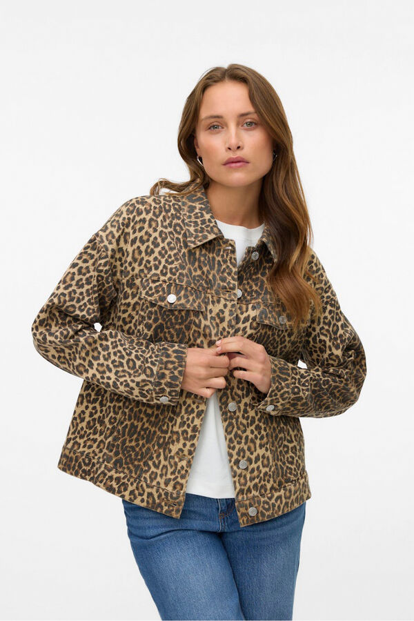 Vero Moda Animal print jacket Nude