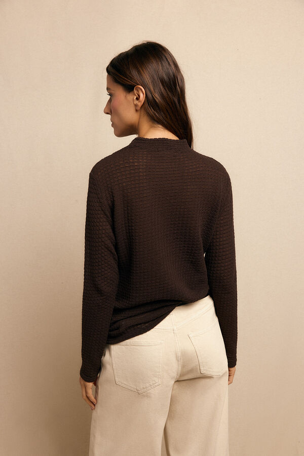 Slowlove Top básico estructura Castanho