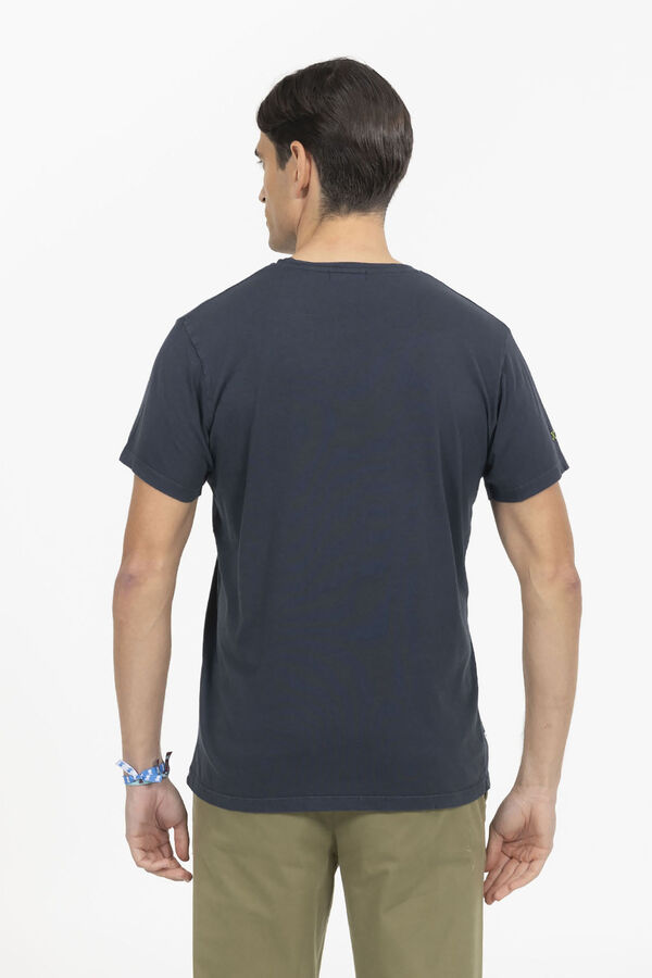 Cortefiel Camiseta estampado new splash pecho Azul oscuro