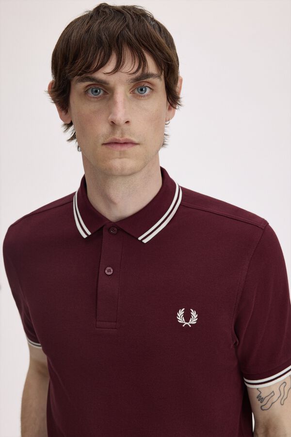 Fred Perry Fred Perry two-tone polo shirt Maroon