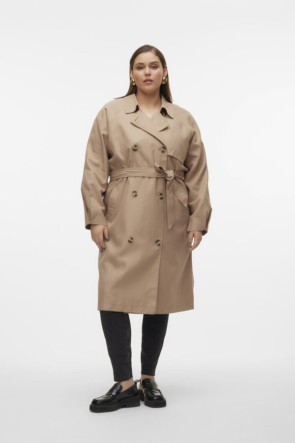 Cortefiel Plus size trench coat  Green