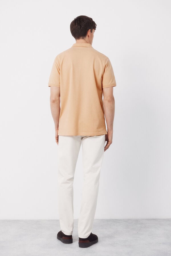 Cortefiel Basic piqué polo shirt Nude