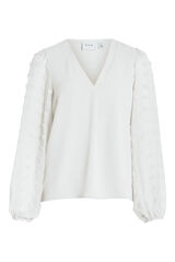 Vila Blusa mangas plumeti Branco
