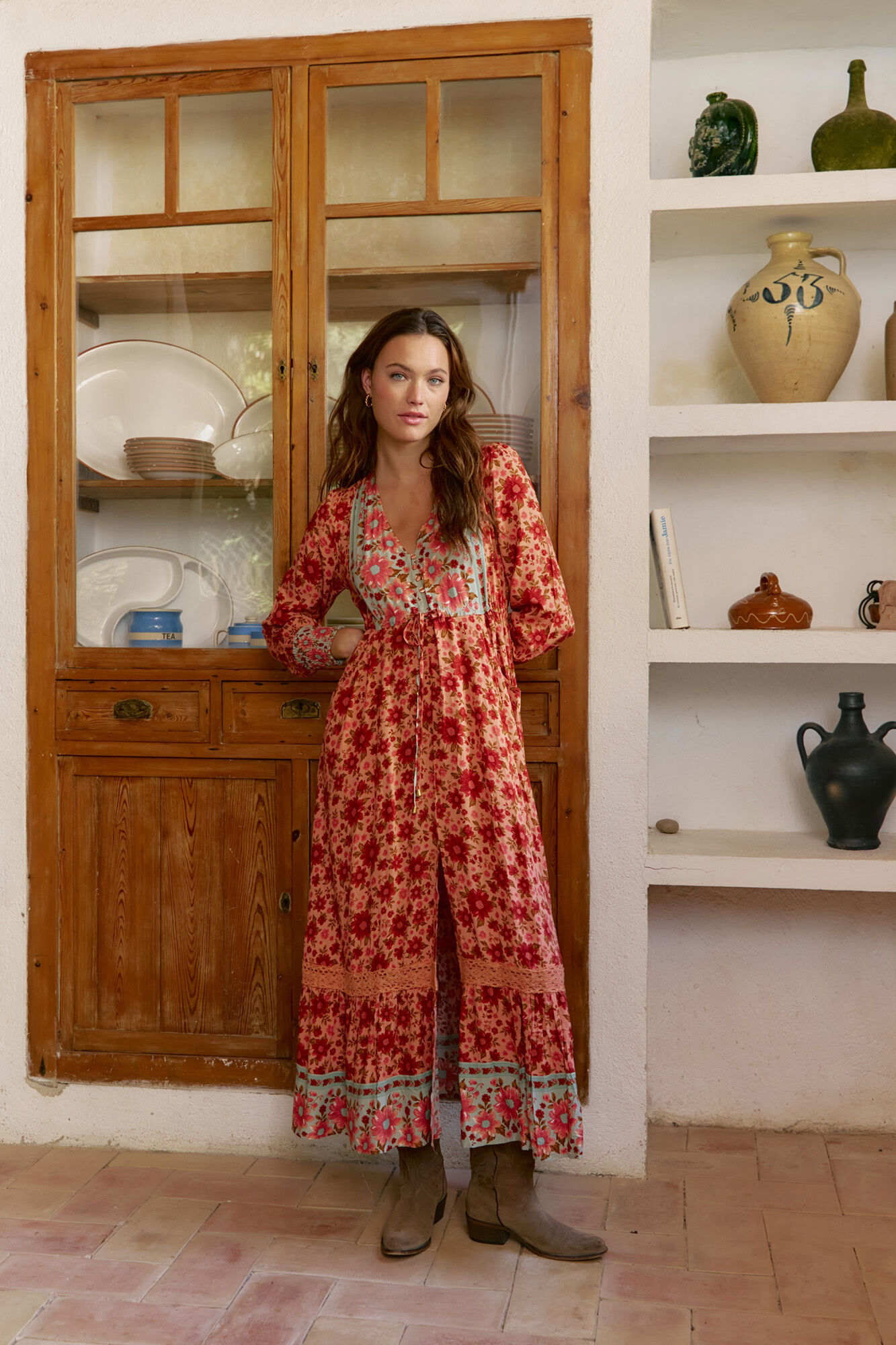 Jaase Vestido longo estampado Arlo da Lilliana