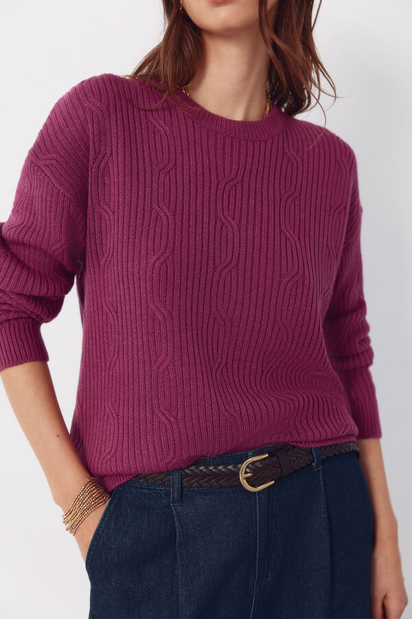 Cortefiel Soft feel jumper Purple