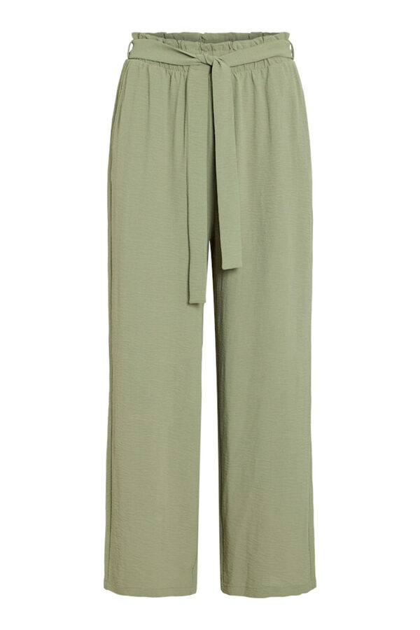 Vila culotte culotte com cinto Verde