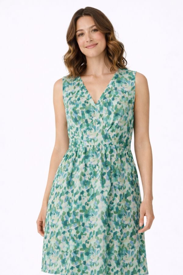 Vila Vestido curto em chiffon Verde