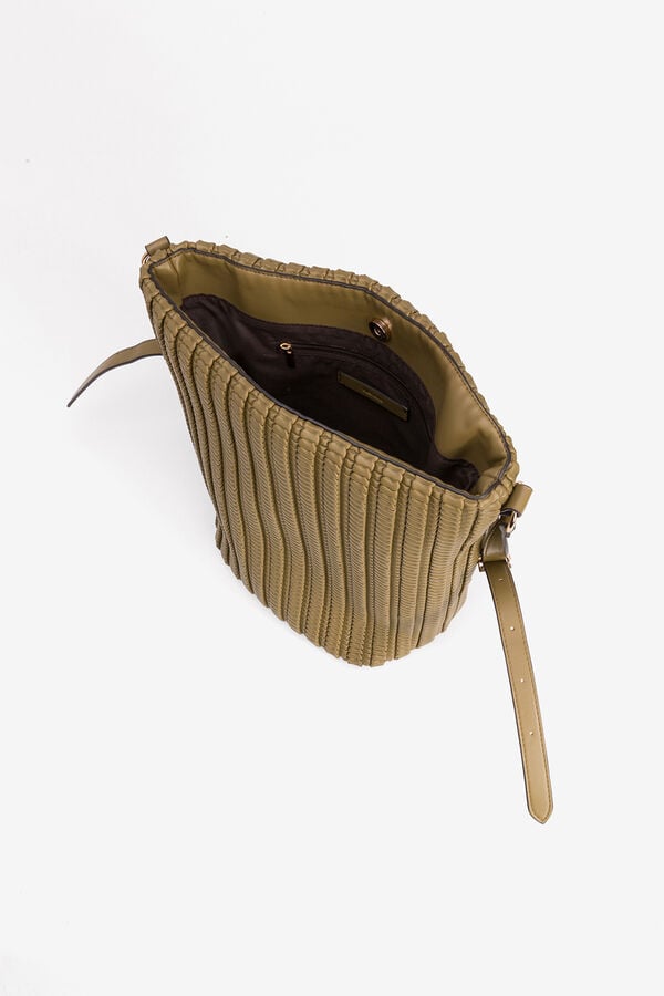 Vilanova Mala de ombro com textura gravada Verde