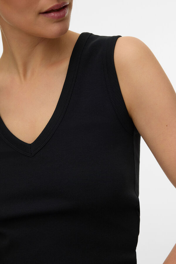 Vero Moda Camiseta sin mangas escote pico Negro