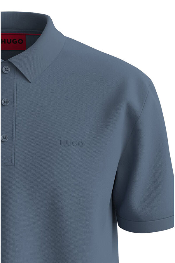 HUGO Polo de manga curta Azul