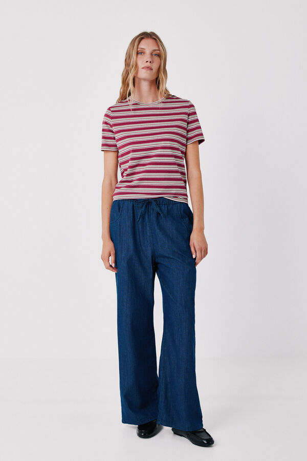 Cortefiel Gold button basic T-shirt Multicolour