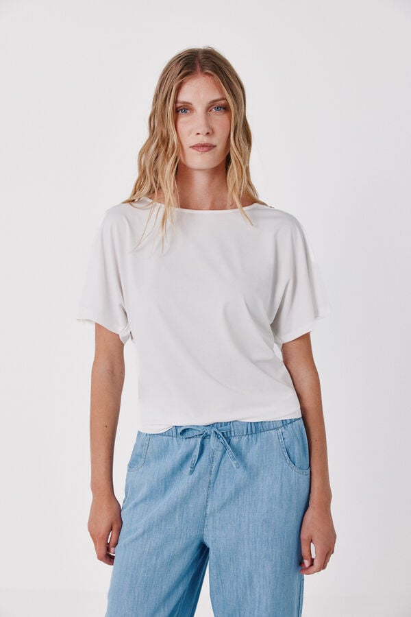 Cortefiel Fluid basic top White