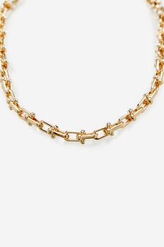 Cortefiel Crystal necklace Beige