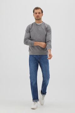 Cortefiel Jersey-knit sweatshirt Dark gray