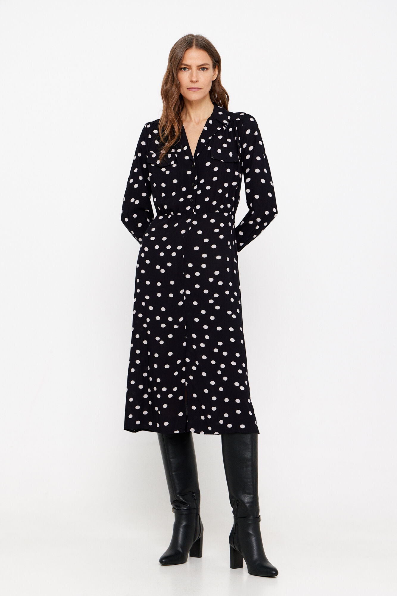 Cortefiel new arrivals vestido lunares