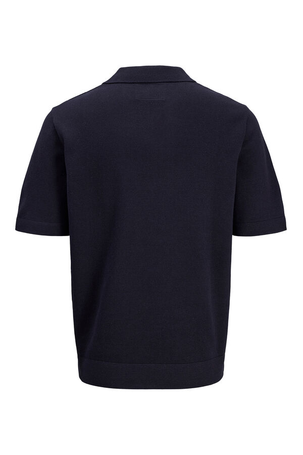Jack & Jones Camisola em malha gola polo Azul