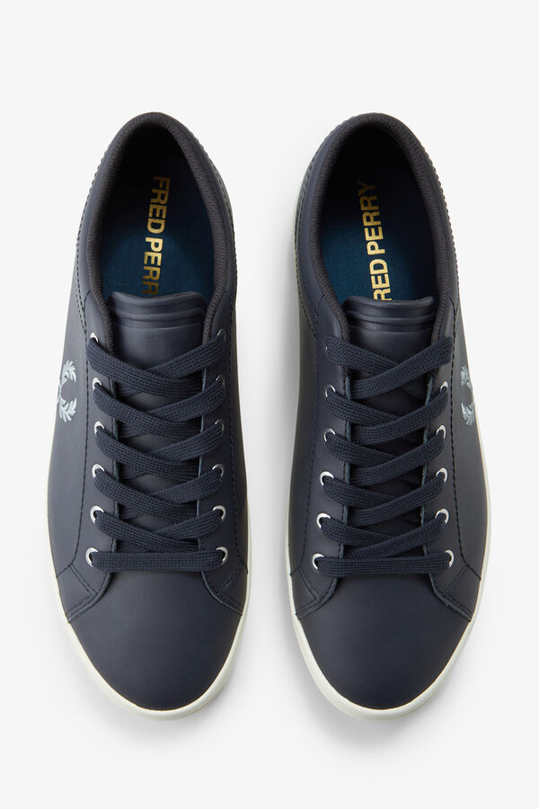 Fred Perry Sapatilha Baseline em pele Azul