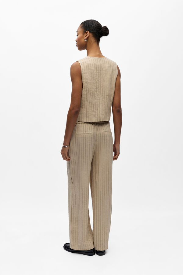 Object Cal&ccedil;a larga &agrave;s riscas Tostado