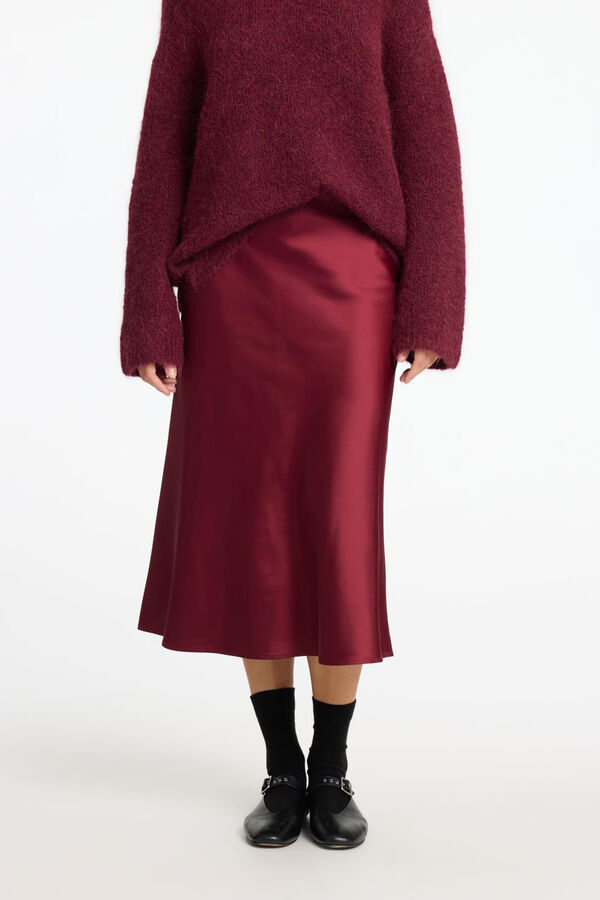 Selected Femme Saia midi fluida confecionada com materiais reciclados. Roxo