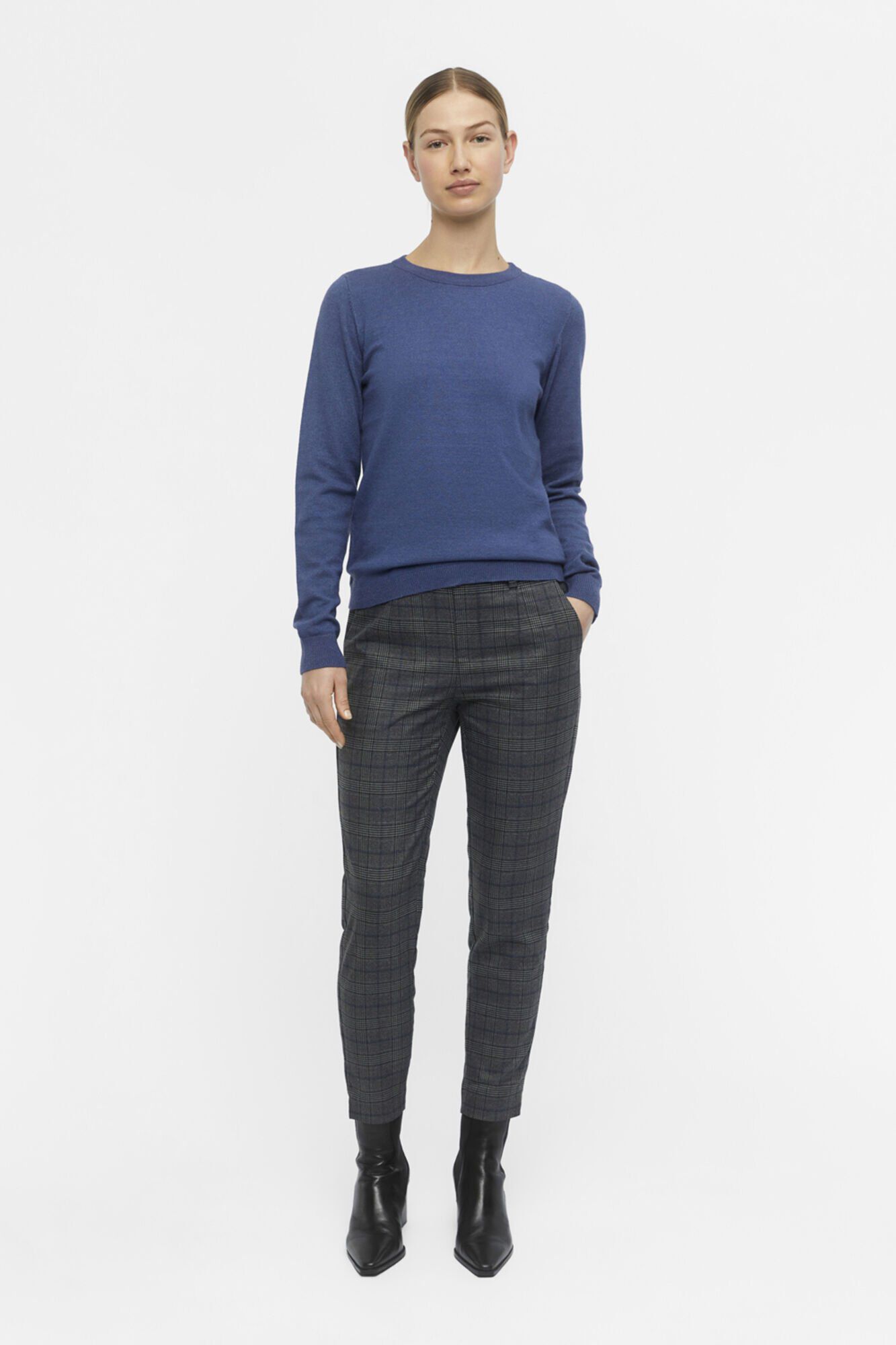 Pantal n largo de corte recto Pantalones de mujer Cortefiel