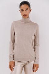 Cortefiel Suéter fino de lurex Tostado