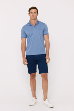 Cortefiel Coloured denim Bermuda shorts Blue