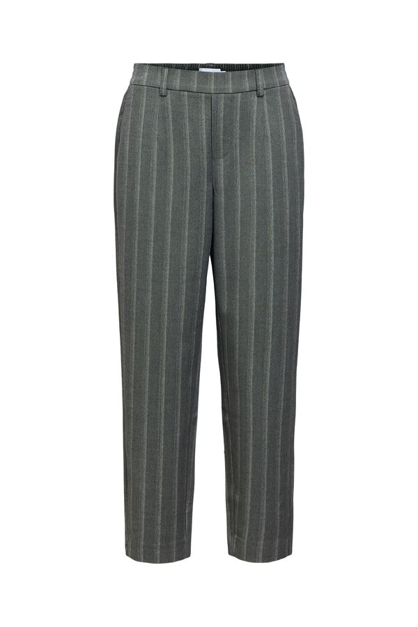 Object Cal&ccedil;a slim riscas Cinzento