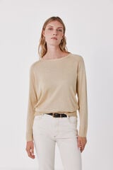 Cortefiel Fine knit jumper Nude