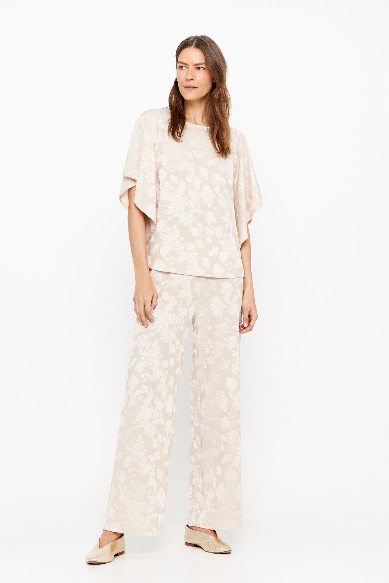 Pantalon jacquard punto Pantalons pour femme Cortefiel