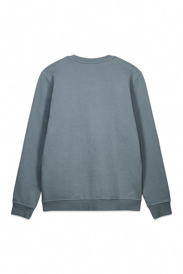 OOTO Sweatshirt gr&aacute;fica gola caixa Azul