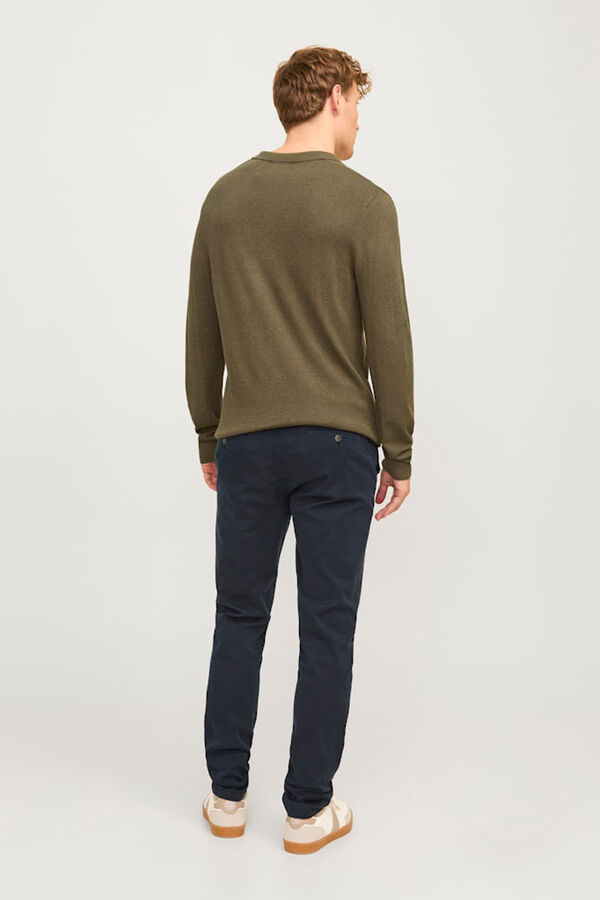Jack & Jones Polo punto manga larga Gris oscuro