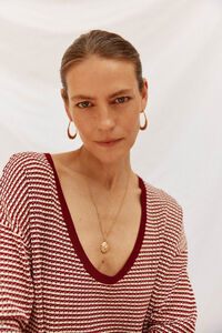 Cortefiel Two- jersey-knit knitted sweater