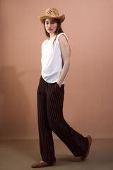 Slowlove Pantal&oacute;n de pata ancha Estampado gris