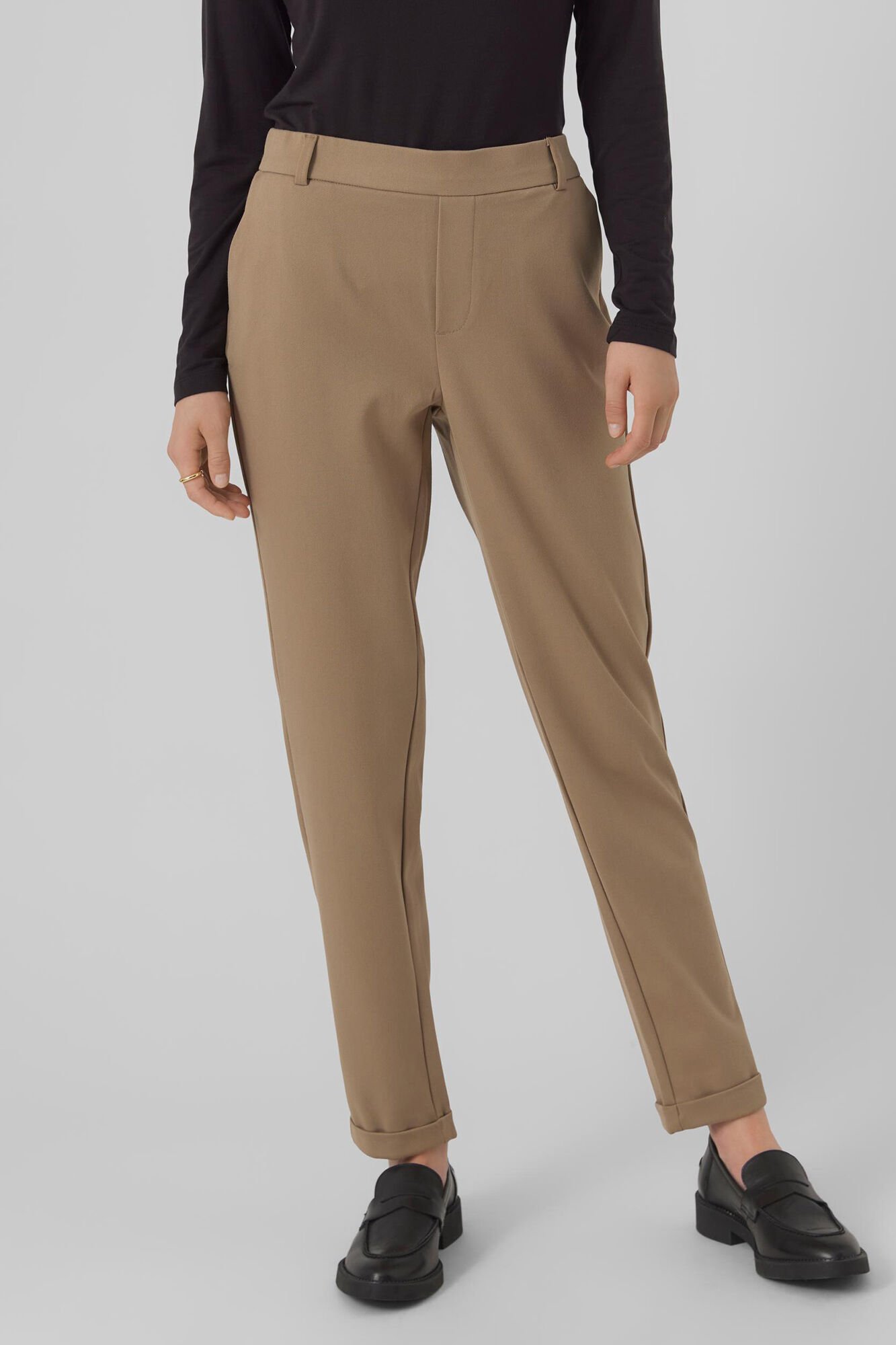 Cotton Plain Button Trousers