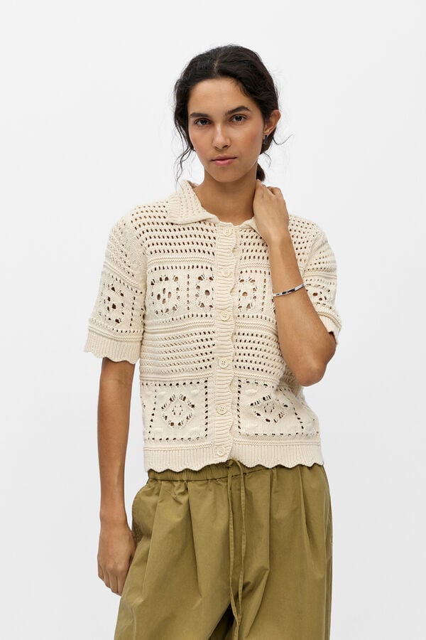 Object Top punto crochet Beige