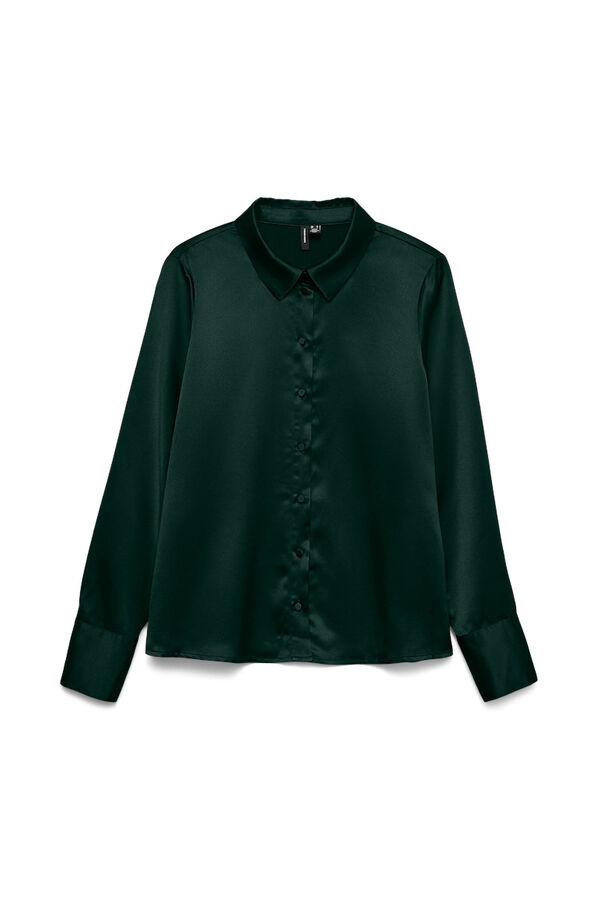 Vero Moda Camisa de cetim lisa Azul