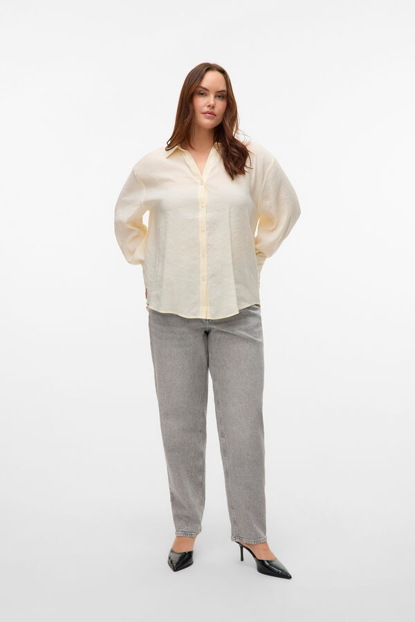 Vero Moda Curve Calça jeans plus size para mamãe Cinzento