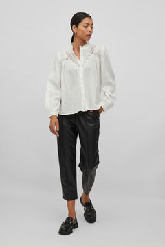 Cortefiel Women's long-sleeve button-up shirt White
