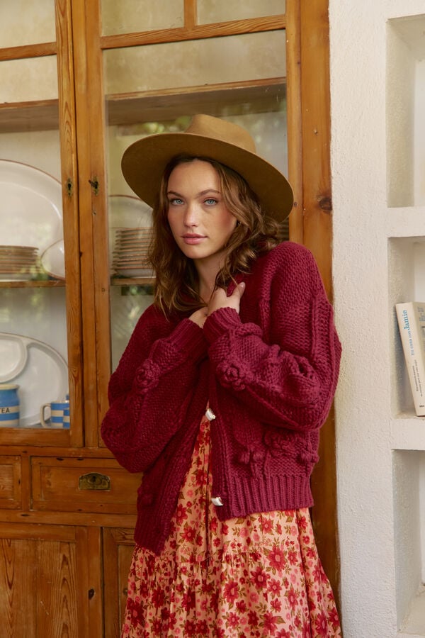 Jaase Casaco de malha de malha Granada