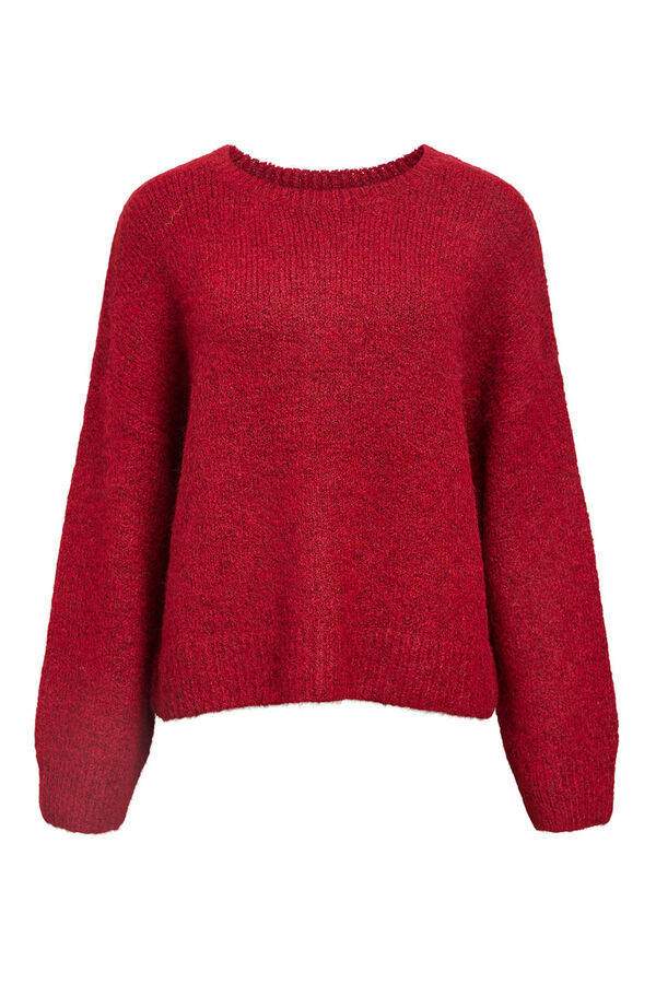 Object Camisola de lã com gola redonda Vermelho
