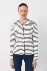 Cortefiel Rebecca piping contrast Printed white