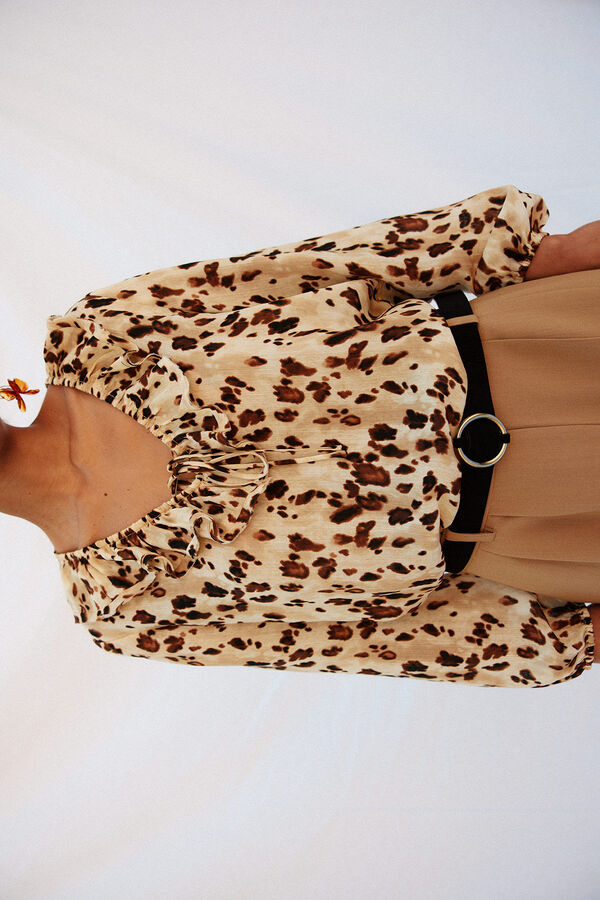 Cortefiel Flounced blouse Multicolour