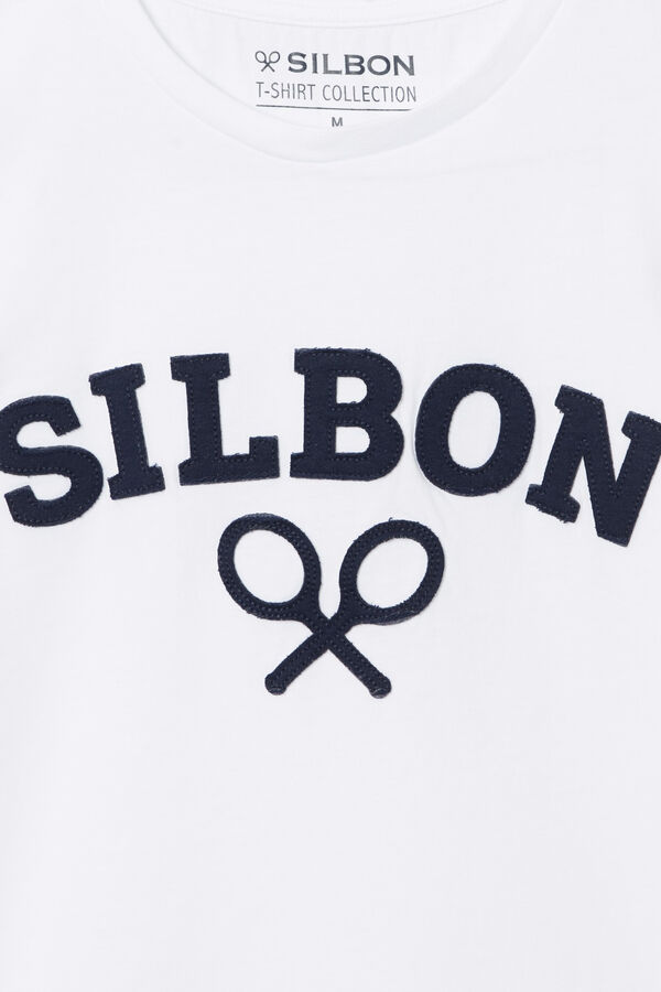 Silbon Camiseta raquete Silbon meia Branco