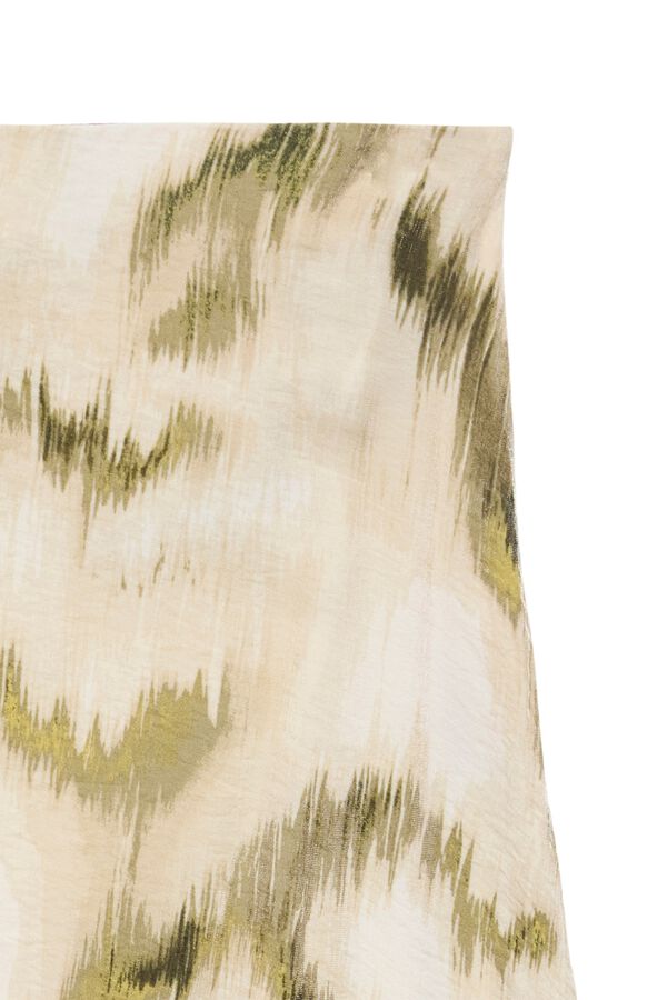 Vero Moda Satin-finish 7/8 skirt Green