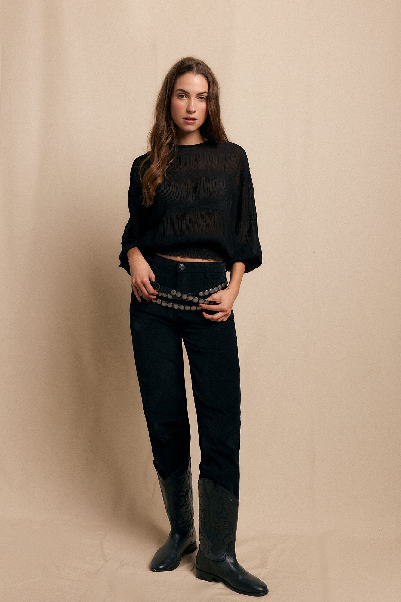 Slowlove Blusa fruncida