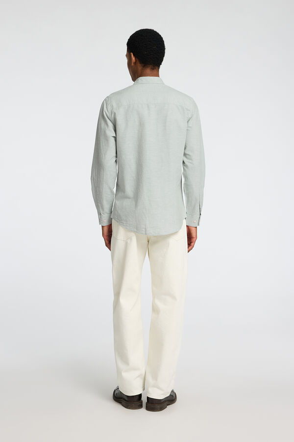 Selected Camisa de lino Slim Fit Rojo