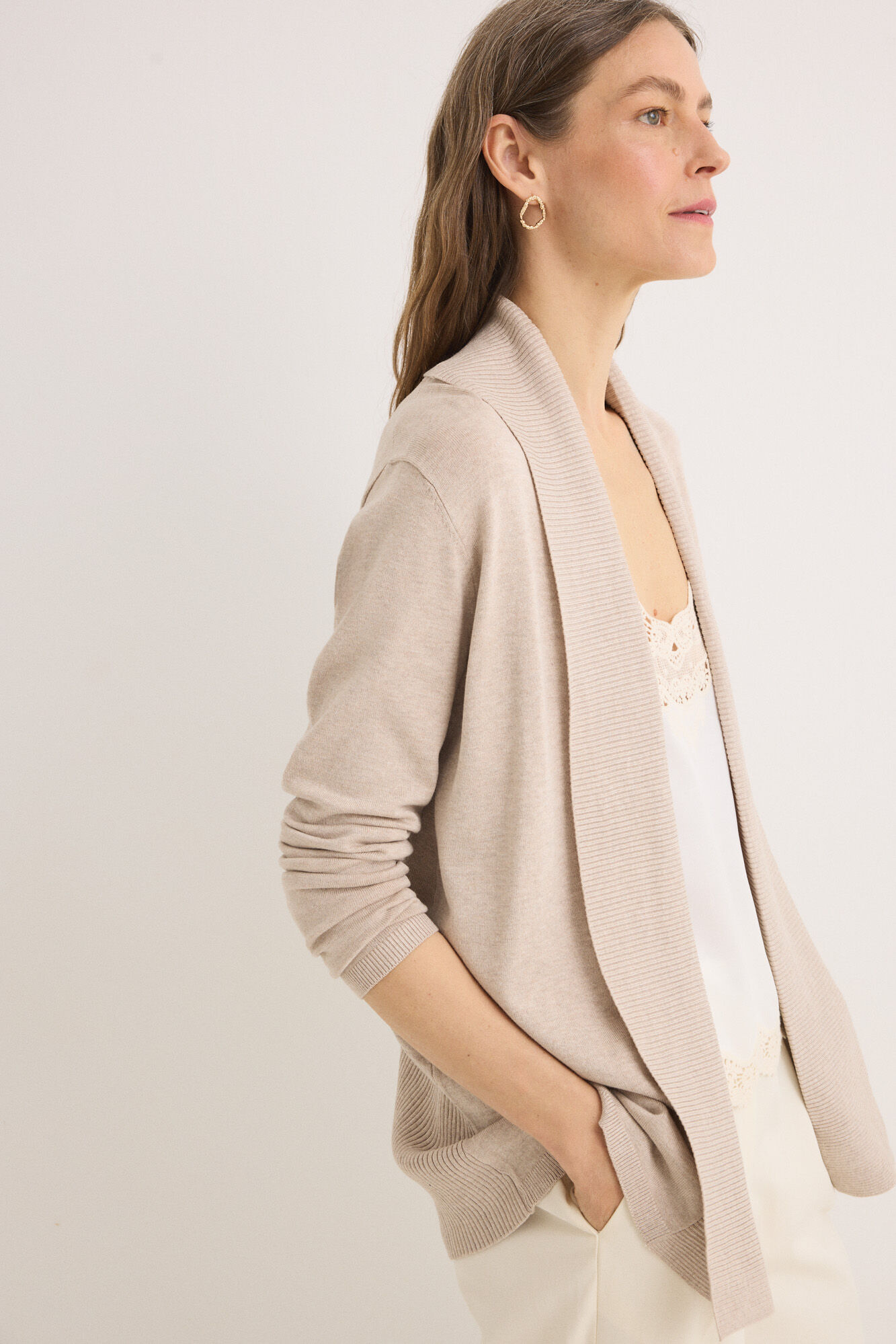 Cortefiel Cardigan with shawl neckline