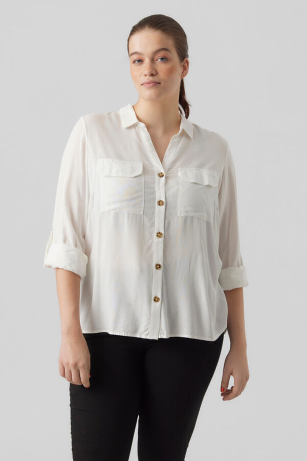 Cortefiel Plus size shirt White