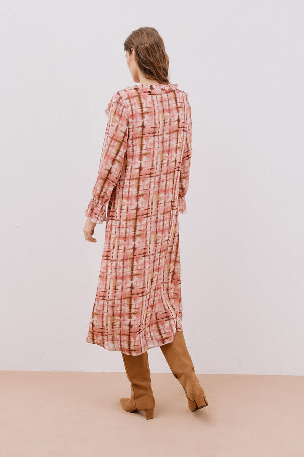 Cortefiel Fluid ruffle dress Multicolour