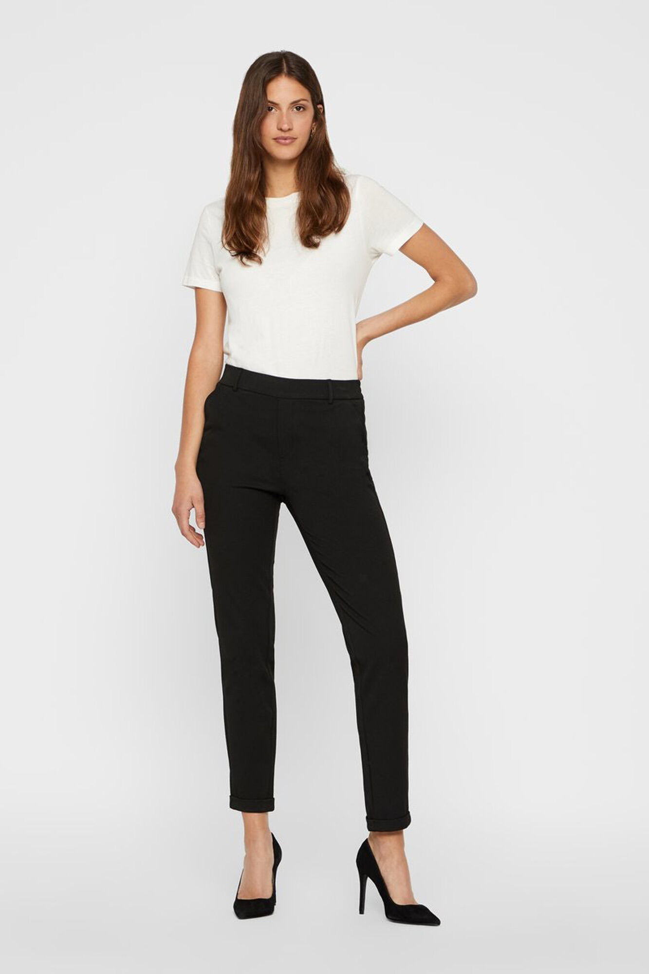 Pantalon largo recto de mujer Pantalons pour femme Cortefiel